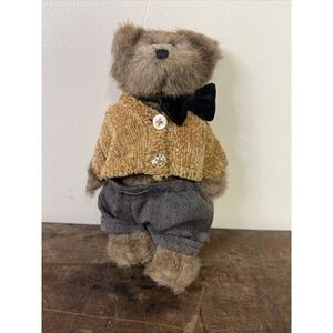Boyd's Bear Matthew H. Bear Yellow Cardigan & Bow Tie 8" With Tags